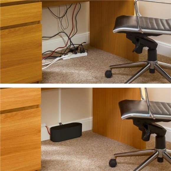 D-Line Cable Management Box, Power Strip Holder, Floor Outlet Hiders, Desk Cord - Picture 4 of 5
